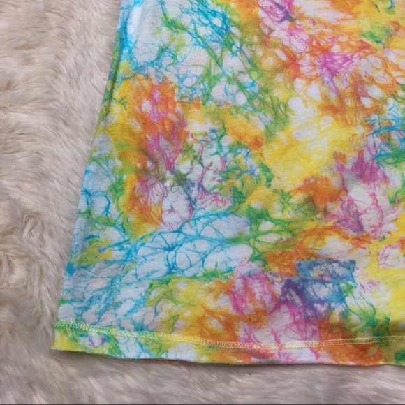 Free People Tie Dye Crochet Detail Tank Top - Picture 4 of 4